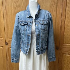 Old Navy Jean Jacket with Embroidered Collar